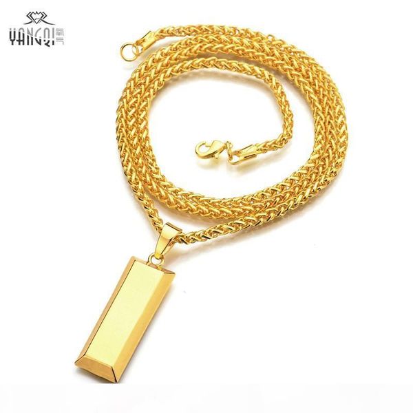 

s explosion models simple fashion men 's gold brick pendants star with the domineering necklaces hip hop jewelry, Silver