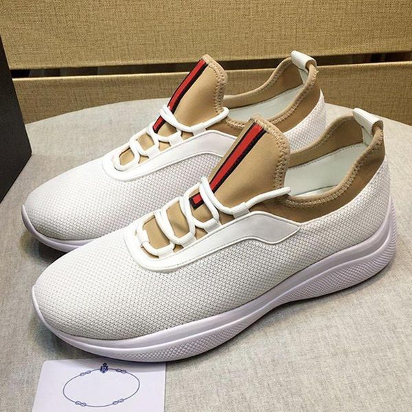 

new arrival mesh and neoprene sneakers men 's shoes autumn and winter lightweight footwears lace -up sports low men shoes with ori, Black