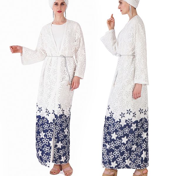 

white open muslim abaya robe dubai turkey hijab dress kaftan abayas women caftan marocain jilbab ramadan elbise islamic clothing
