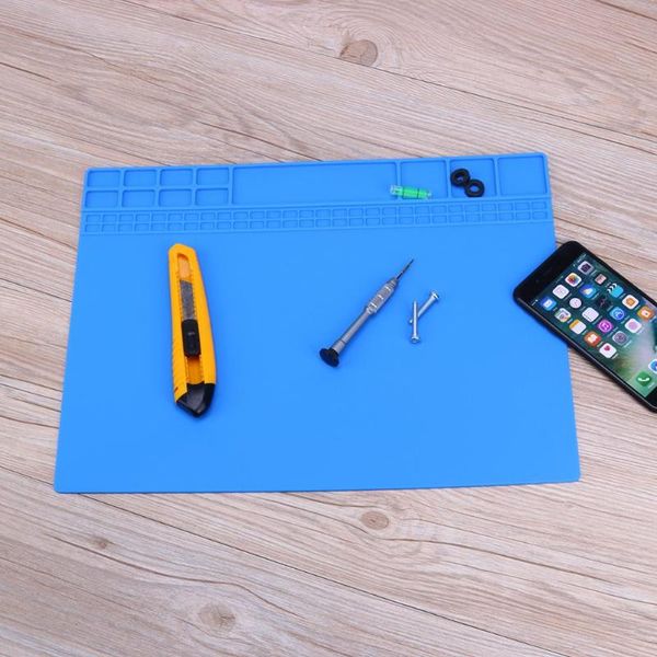 

heat insulation silicone pad desk mat maintenance platform for electrical bga soldering repair station mat section 40x30cm