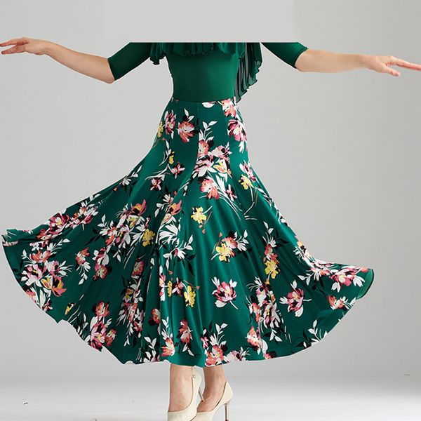 

современный танец юбка новый высокого класса бальный танец вальс женской юбки площади, Black;red