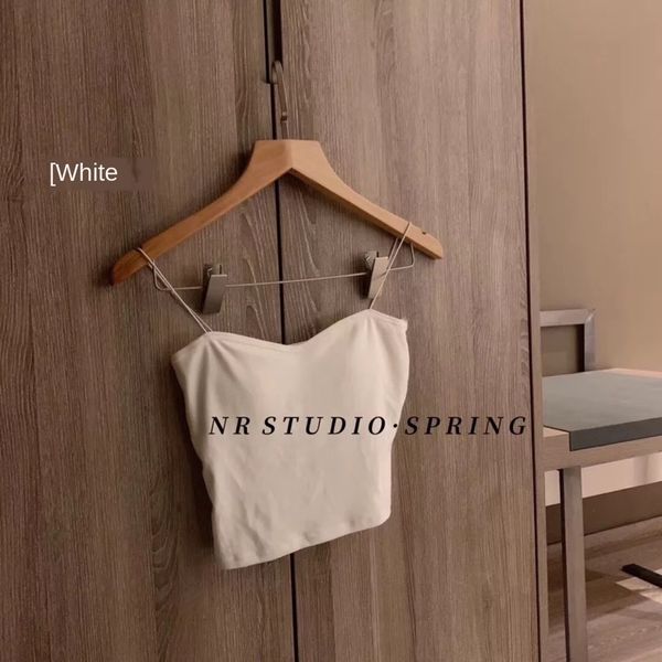 

qoiup каскадный хлопок маленький лифчик обратно украшая под жилет жилет груди завернутый plaste бесшовные сексуальное женское underwe маслян, White