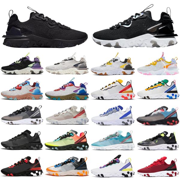

nike 2020 горячий реагировать vision элемент 55 87 мужчин, женщин кроссовки тройные черные спортивные мужские женские тренажёры спорт кроссо