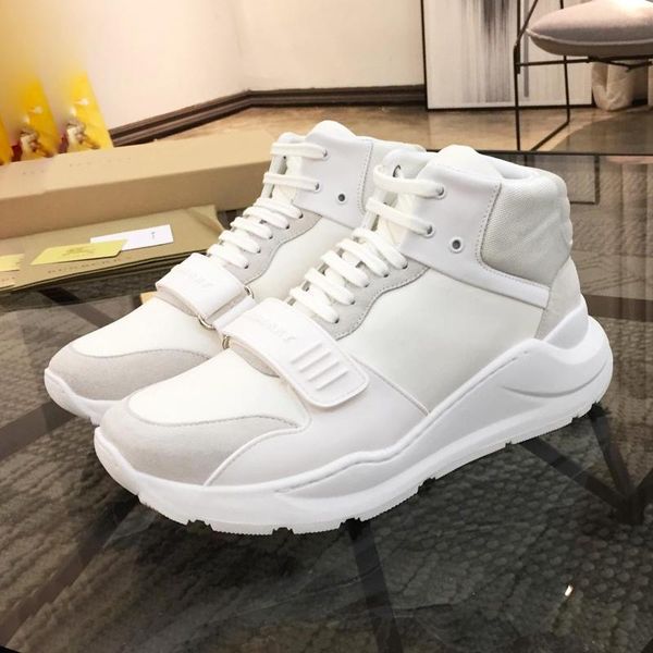 

2021 men boots autumn and winter comfortable shoes vintage check cotton sneakers manner schuhe lightweight high casual men, Black