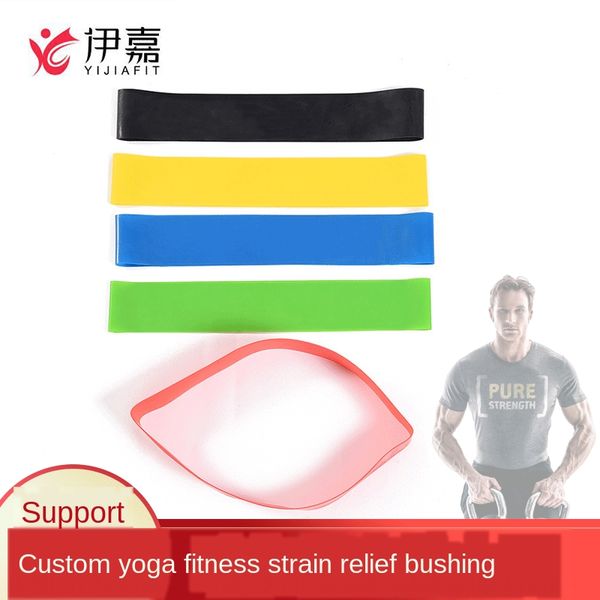 

500mm yoga fitness tension ring o-shaped elastic hip-lifting thin latex latex leg squat mini tension belt