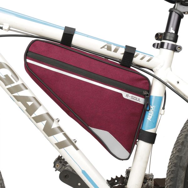 

b- soul triangle beam bag upper pipe saddle bag mountain road car riding large bicycle bicycle capacity