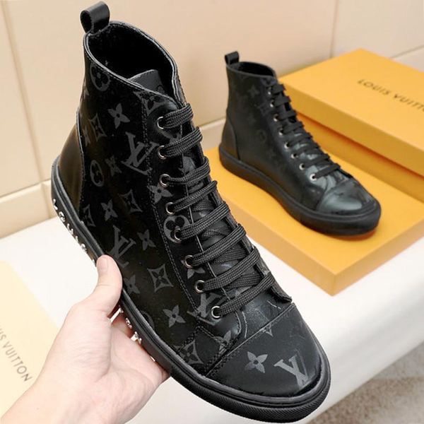 

men shoes sneakers fashion sneakers platform zapatos hombre with origin box lace -up luxury design mens shoes fashion footwe, Black