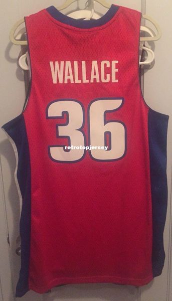 

wholesale rasheed wallace jersey men ad nwt billups #36 sheed red t-shirt vest stitched basketball jerseys ncaa, Gray