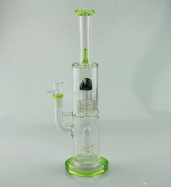 Neues Design 13 Zoll hohe gerade Shisha-Becher-Wasserpfeifen-Pfeifen-Bubbler-Glasbong-Öl-Dab-Rig mit Glasschüssel-Quarz-Banger