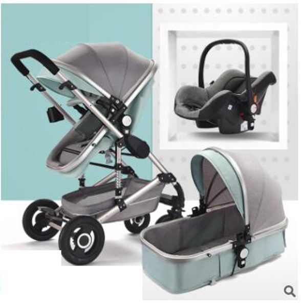 

carriage belecco baby stroller 2 in 1 high landscape pram luxury portable folding pram