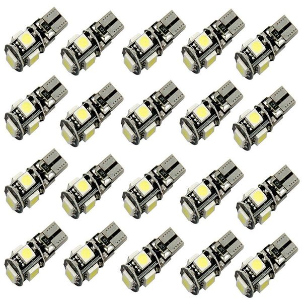 

wholesale car error canbus t10 194 168 2825 w5w 5smd led bulbs no error dome door courtesy light license plate light dc 12v