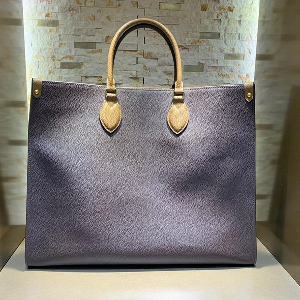 

candy bag 5a onthego women shopping bags genuine leather shoulder handbag anvas tote bag fashion lady purse with box b019, Black