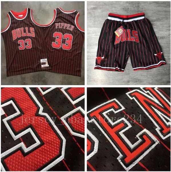 

мужская баскетбольная чикаго быки 23 майкл 91 родман 33 пиппен митчелла несс красный / черный ретро 1995-96 swingman джерси, Black;red