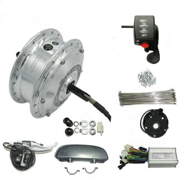 

48v 350w e bike conversion kit no rim battery easy shipping electric, Silver;blue