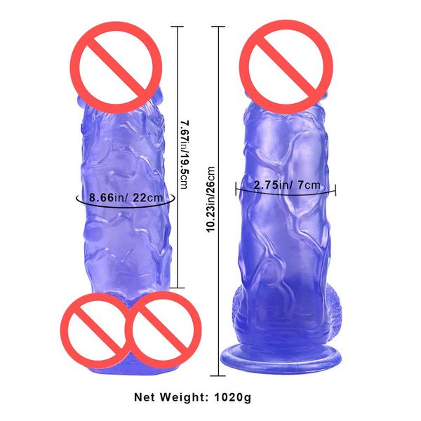 10,23 polegadas Big Huge Realistic Dildo artificiais pénis pica Handsfree Sex Toys para mulheres J1741