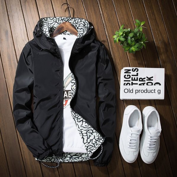 

5kfwv spring and autumn windbreaker men's and teenagers men's two-sided coat korean jacket jacket style female student class unifo, Black;brown