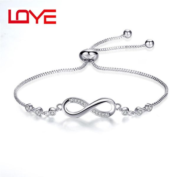 

8-shaped adjustable inlaid zircon copper bracelet, Black