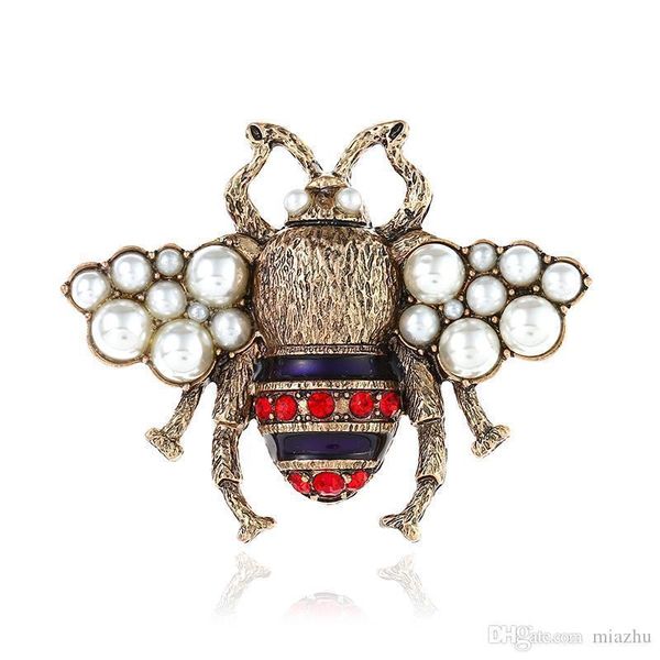 

2018 new high quailty fashion rhinestone animal brooch jewelry lovely alloy bee brooches pins accessories for women, Gray