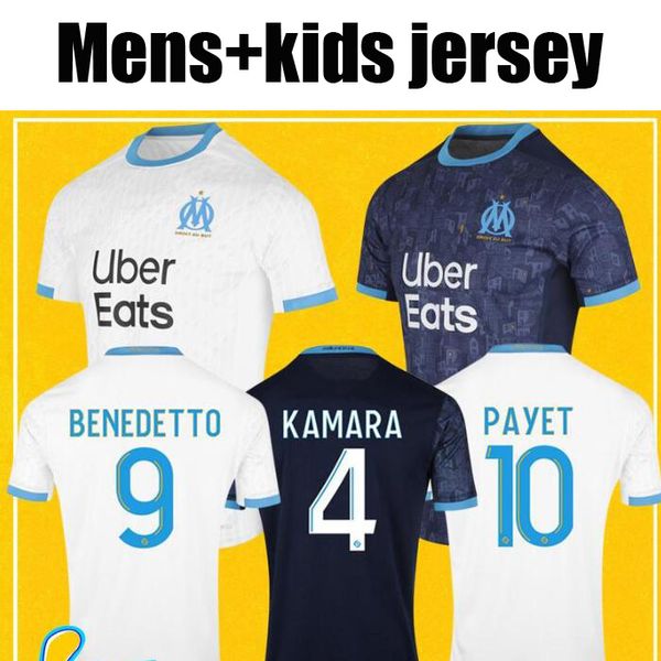 

olympique de marseille maillot om soccer jersey men kids kit 2021 maillot de foot 20 21 payet benedetto sakai kamara football shirt, Black;yellow