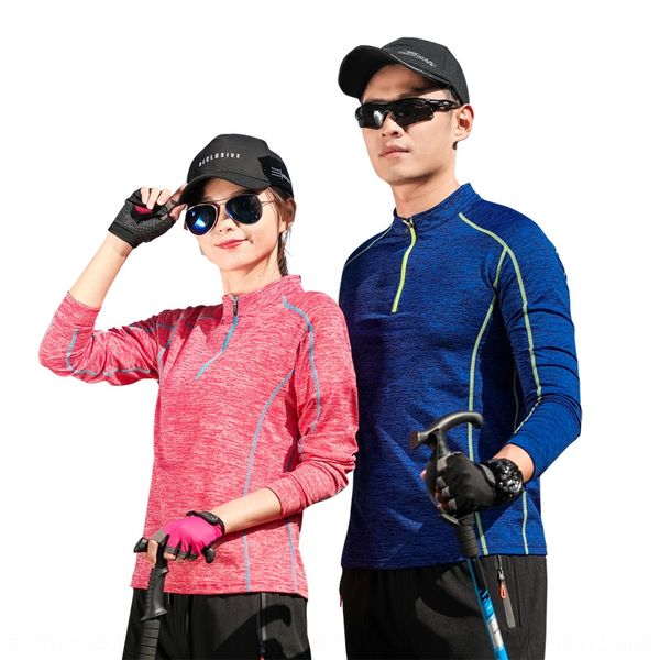 

33xbv пара тонкого длинные рукава быстросохнущих мужчины с длинными рукавами спортивного досуга футболка футболка работает стрейч открытый д, Black;red