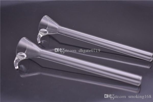 Stelo inferiore in vetro per bong a bicchiere Steli inferiori per bong in vetro Pipa ad acqua ciotola in vetro Accessorio per fumatori di alta qualità