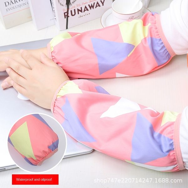 

waterproof waterproof sleeve and long men's and women's work kitchen oil-proof sleeves office anti-fouling sleeves, Black