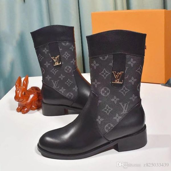 

womens shoes boots luxury zipper chaussures de femme bottes femmes lady shoes ankle snow boots zapatos de mujer with origin box women shoes