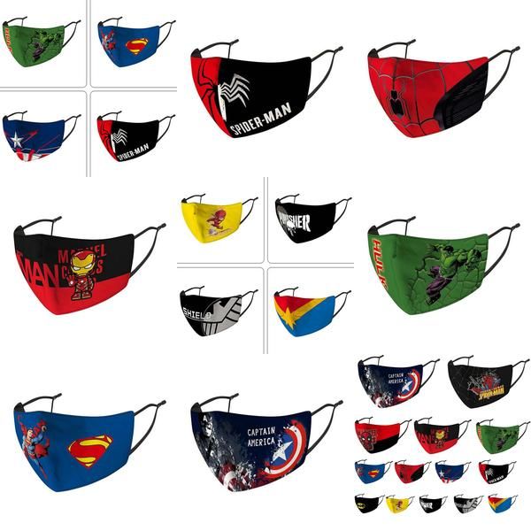 

superhero cold mask motorcycle child kids face protection riding shield mask mask captain face designer new bandanas spiderman ajhcf, Black