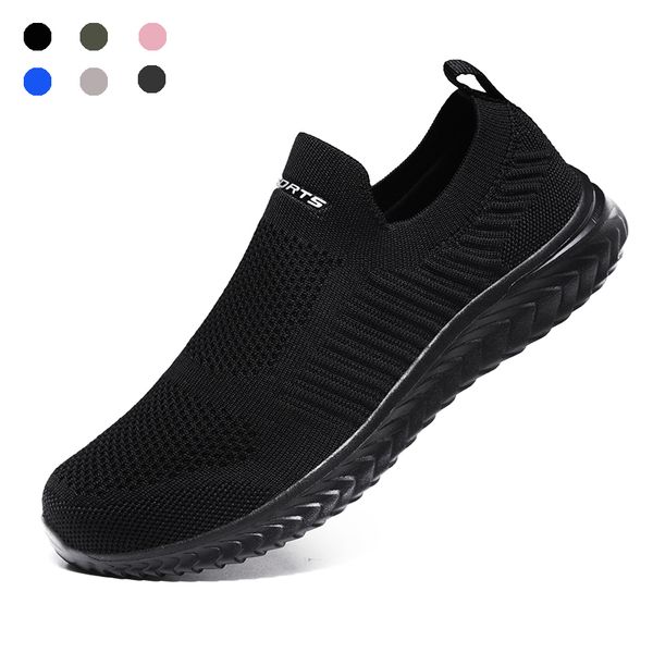 

2020 new men's casual shoes summer sneakers gray large size light comfortable breathable running sports couple fashion shoe blue, Black