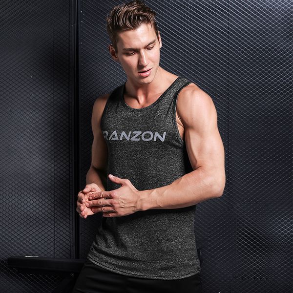 

sports quick-drying vest basketball short-sleeved sleeveless fitness clothes running muscle tight t-shirt men summer vest men, Black;blue