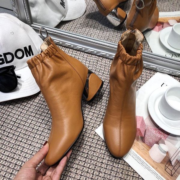 

2020z spring and autumn models wild boots high heels winter thick with martin boots british style new single boots, original box delivery
