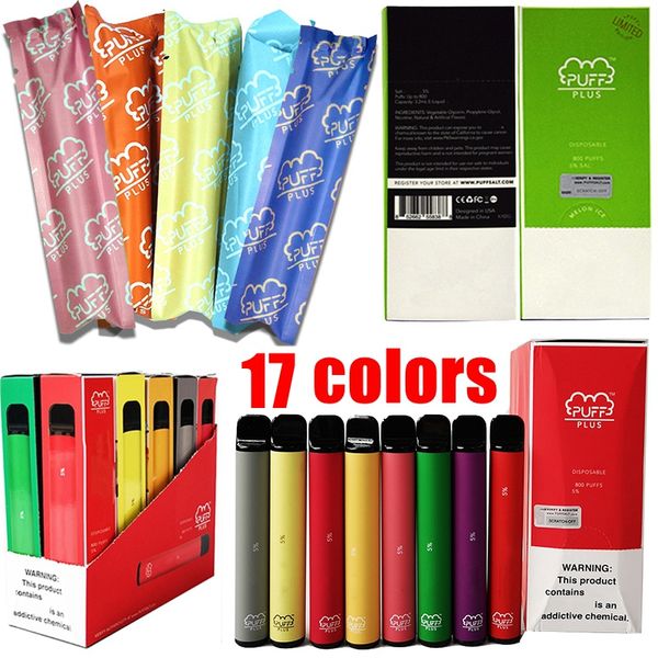 

Слоеное Plus Одноразовые Vape Ручки Пустые Starter Kits устройства Pod 3,2 мл картридж 550mAh с кодом безопасности 17 цветов