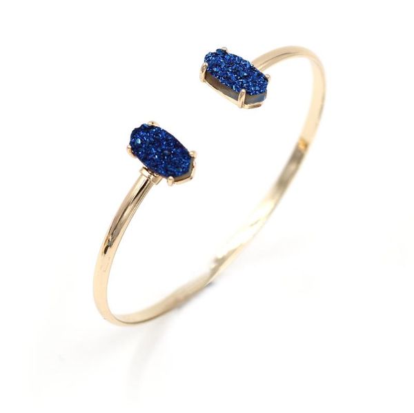 

2020 new oval resin druzy cute cuff bangles for women, Black