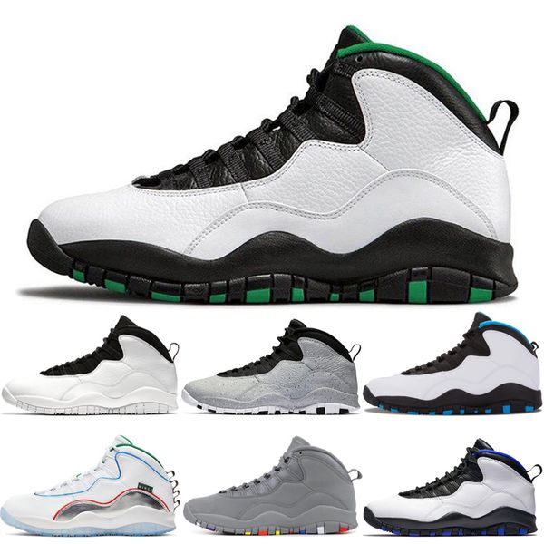 

wholesale men 10s basketball shoes 10 sports seattle wings steel grey i'm back black dark smoke grey desert camo chaussures trainers