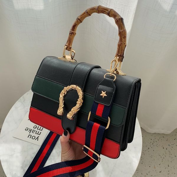 

bamboo shoulder hand hand 2020 women's season new fashion women's korean all-match bag shoulder bag