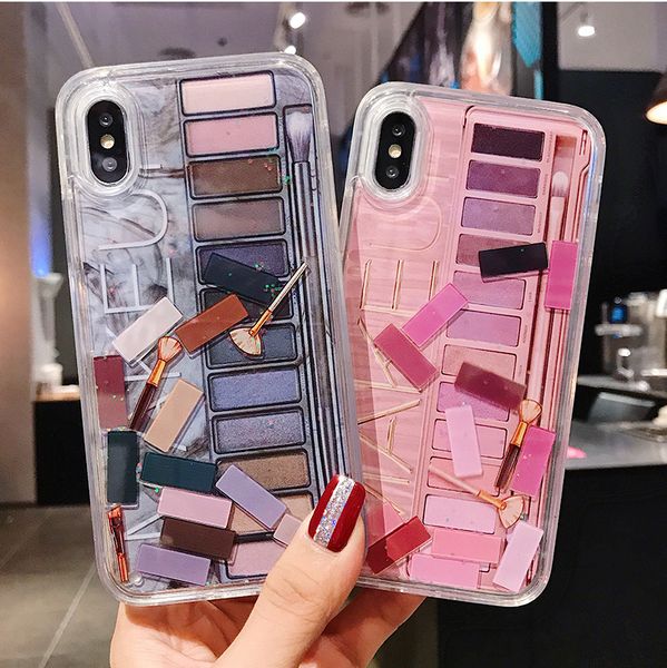 

quicksand liquid glitter bling makeup eyeshadow design phone case for iphone 11 pro max xs max xr x 8 7 6s 6 plus