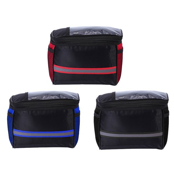 

3x bike handlebar bag storage bag outdoor travel front tube bag pouch pack