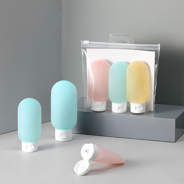 

3 pcs/set nordic style travel refillable bottle kit portable essence shampoo shower gel bottles container can carry on the plane