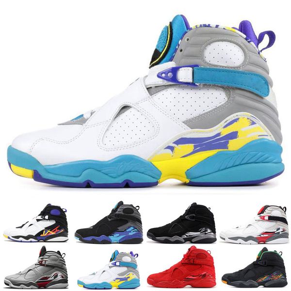 

new 8 viii 8s hight qaulitys sneakers retro basketball shoes aqua chrome countdown pack three playoff peat man sport basketball shoes, Black