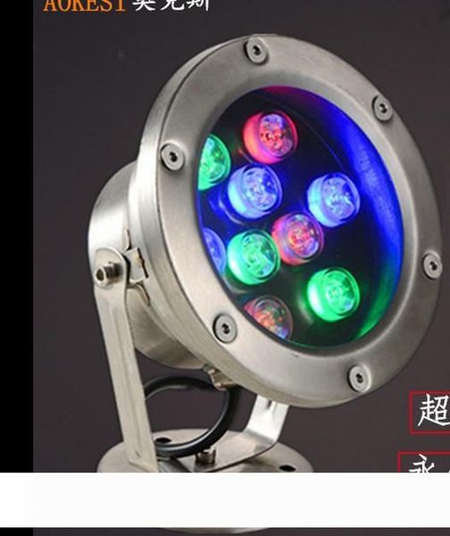 

Led underwater lights colorful underwater lights fountain lights waterproof spotlights stainless steel 6w 9w 12w 18w AC24V