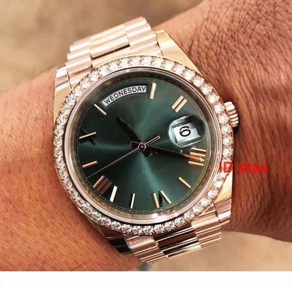 

new stainless steel men's diamonds mens luxury geneva strap 2183 automatic quality fashion watch reloj watches wristwatches, Slivery;brown