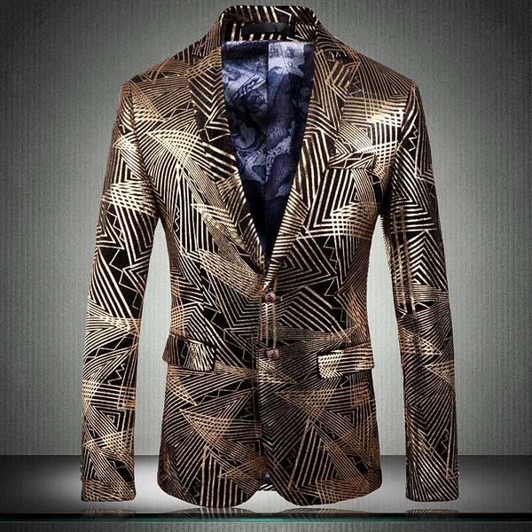 

markyi 2020 luxury gold striped slim fit blazers men good quality single breasted casual jacket cotton men blazer, White;black