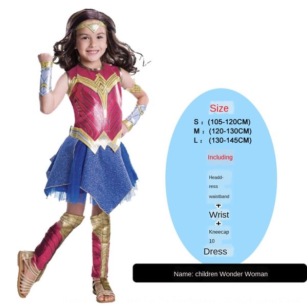 

woman wonder woman cosplay children's children's wonder woman's clothing cos clothing, Black;red