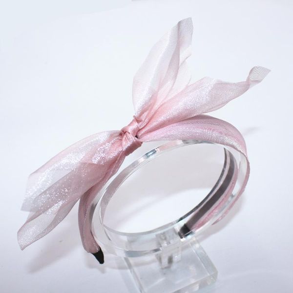 

cute chiffon ears girls hairbands kids diy hair bow headbands headwear hair accessories for women, Slivery;white