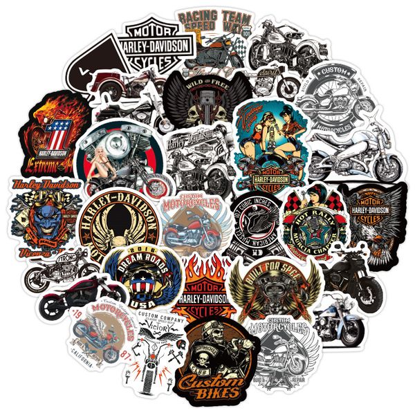 

50pcs/set motorcycle small waterproof stickers for bicycle travel case bike skateboard motorcycle fridge