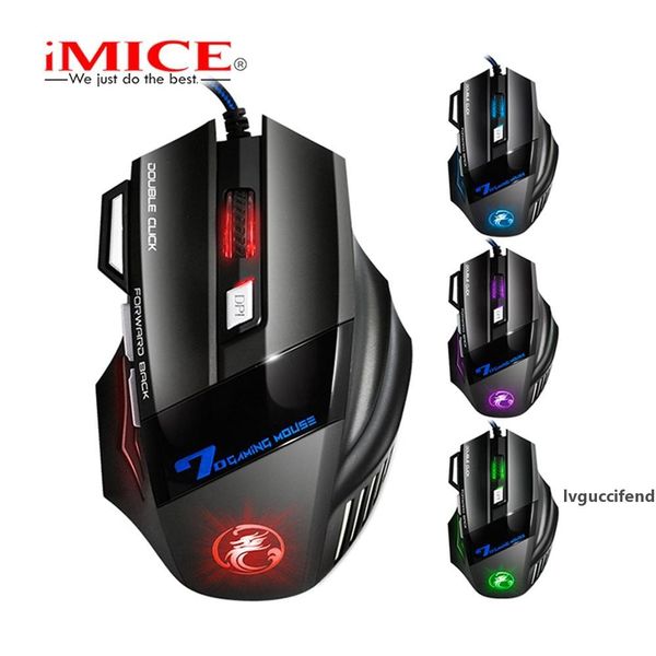 

imice x7 professional wired gaming mouse 7 button 5500 dpi led optical usb computer mouse gamer mice x7