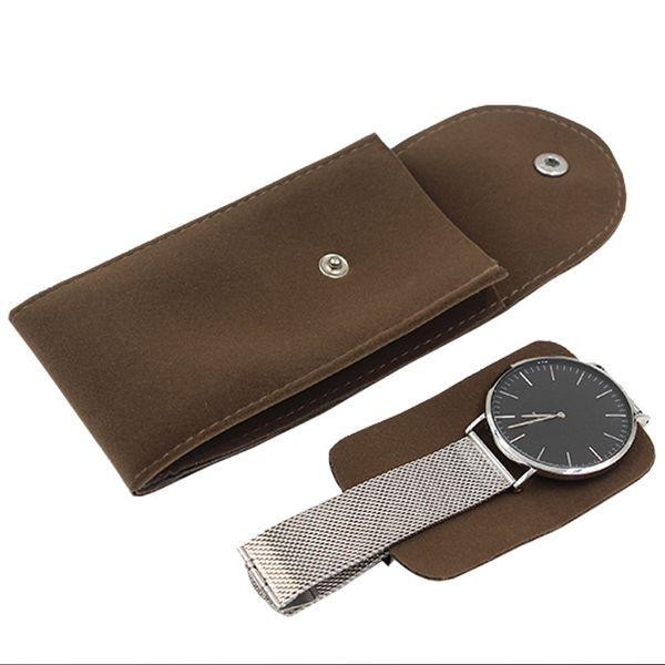 

brown blue suede leather watch box case watch collection protection wristwatch relogio display box for accessories, Black;blue