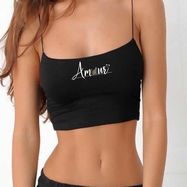 

summer womens sleeveless t shirt fashion vest for ladies casual camis with letter printed streetwear women tees size s-xl, White