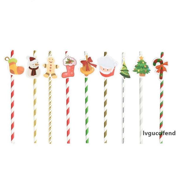 

christmas drink straw paper red green straw paper straw party 10 pcs a lot festival supplies