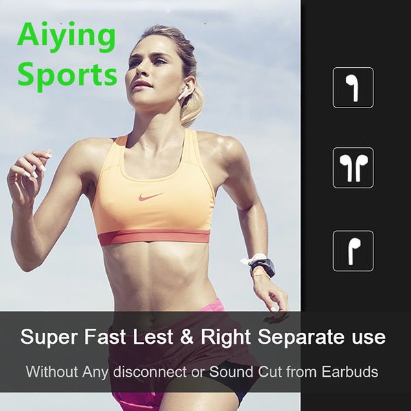 

aiying sports outdoor cycling running tactical earphone bluetooth wireless charge earphone gps rename headset in ear detection